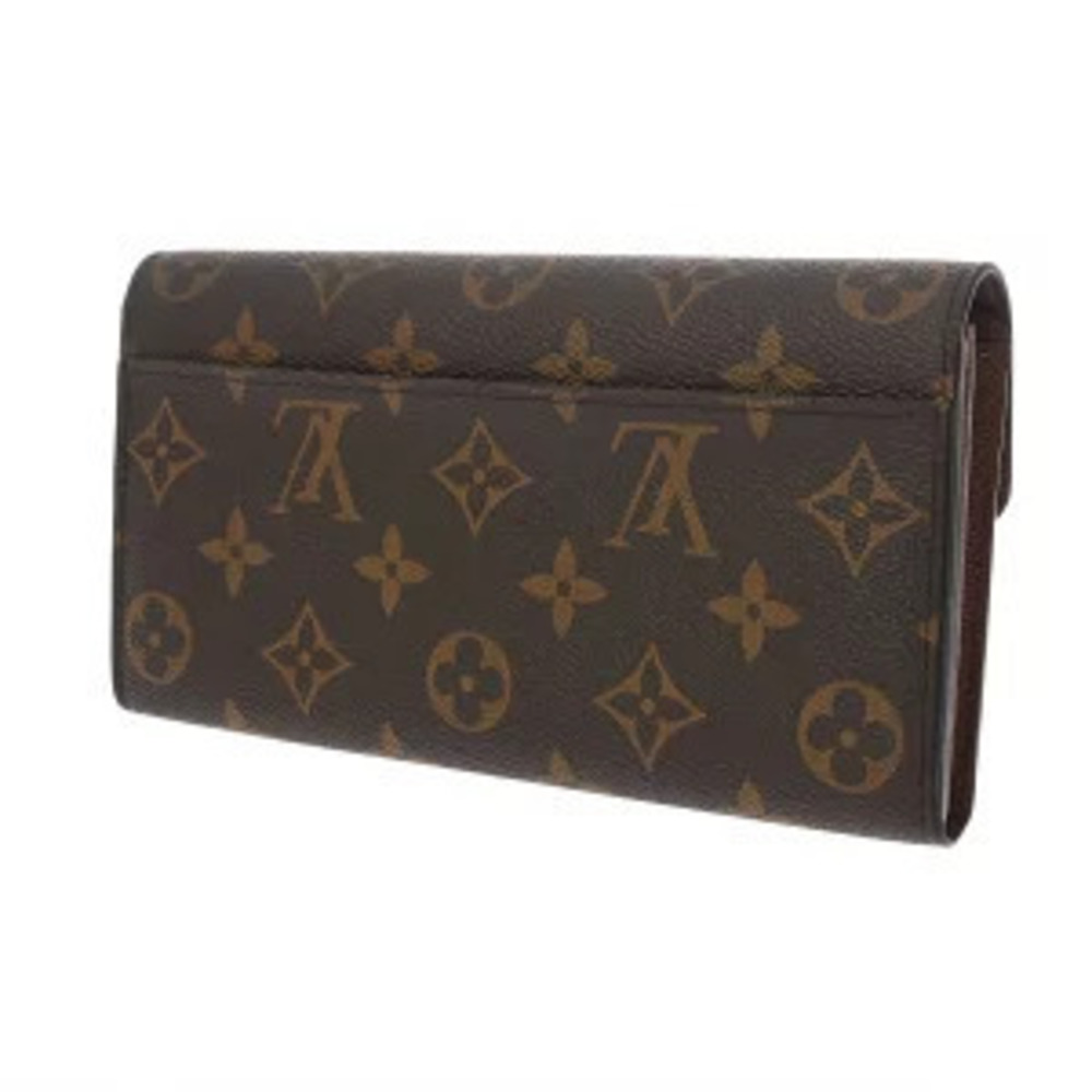 Louis Vuitton Monogram Long Canvas Brown Sarah Portefeuille Wallet Brown
